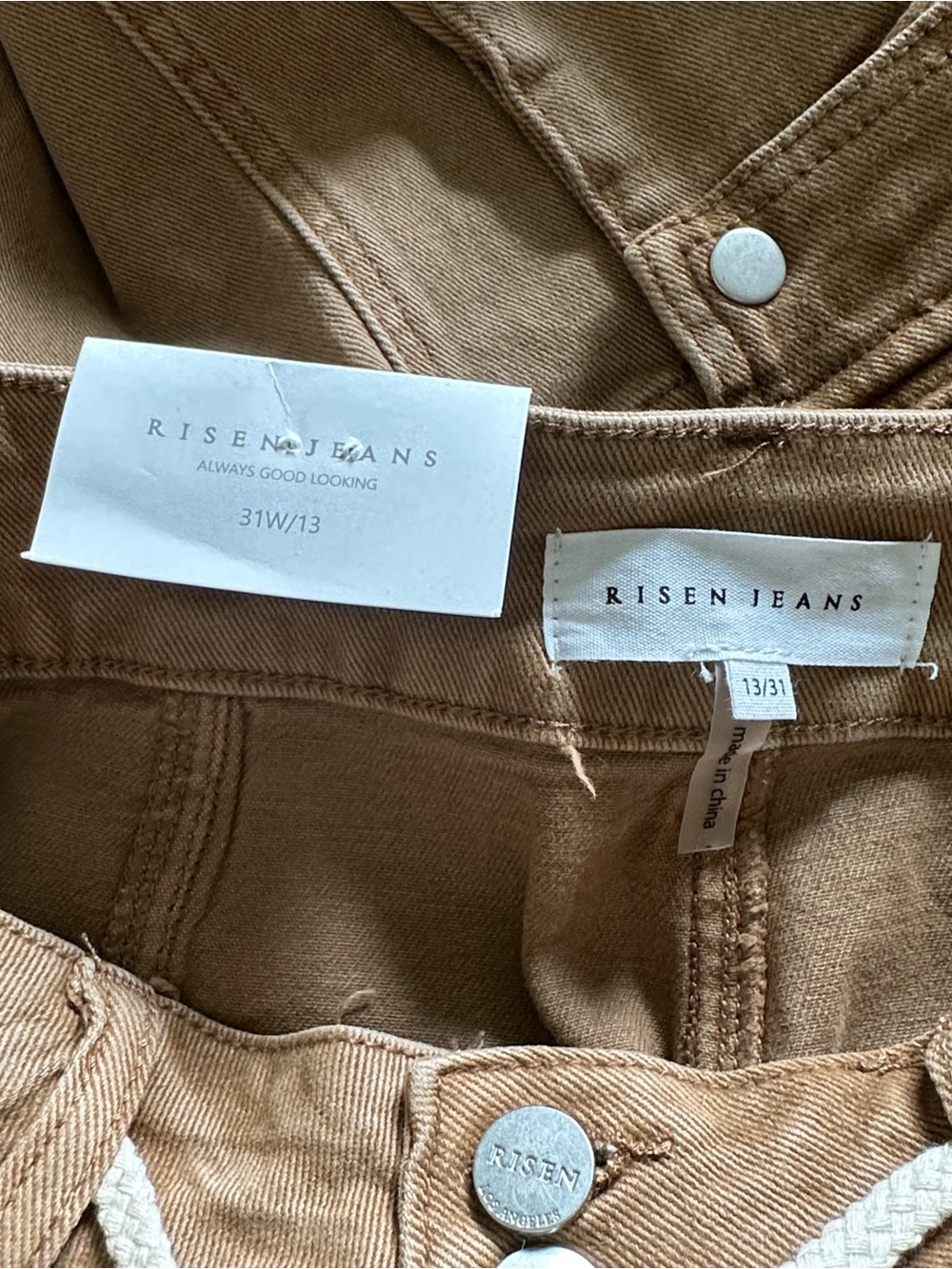 Risen Jeans Straight Leg Cargo Jeans — Cocoa Brown - Picture 8 of 10